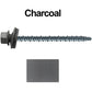#10 x 3" Mini Driller Sheet Metal Roofing Screw - Hex Washer Head -  Self starting metal to wood siding screws. EPDM washer. Colored head.