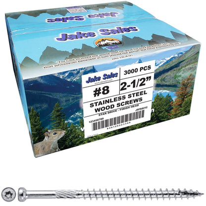 Finish Head Stainless Steel Wood Screw - Marine Grade 316 Stainless Steel for Exterior and Interior Use