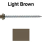 10 x 3” - STAINLESS HEX / ZINC Sheet Metal Roof Screw. Self starting metal to wood siding screws. EPDM washer. Colored head.