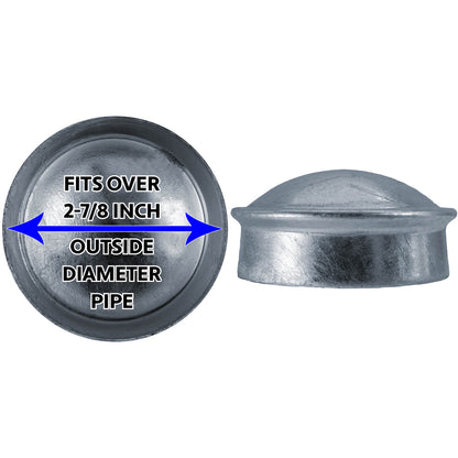 Galvanized Pressed Steel Chain Link Fence Post Caps
