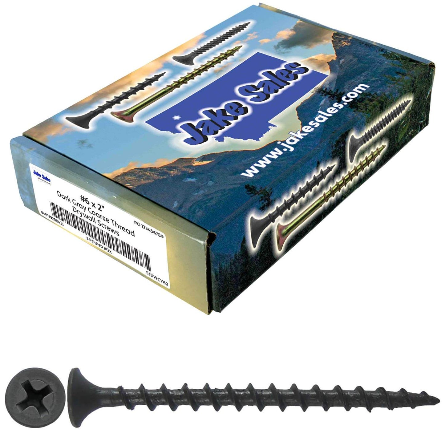 Gray Phosphate Coarse Thread Drywall Screws - Drywall, Gypsum board, Sheet rock, Plasterboard Screws. Use for all purpose wood screws.