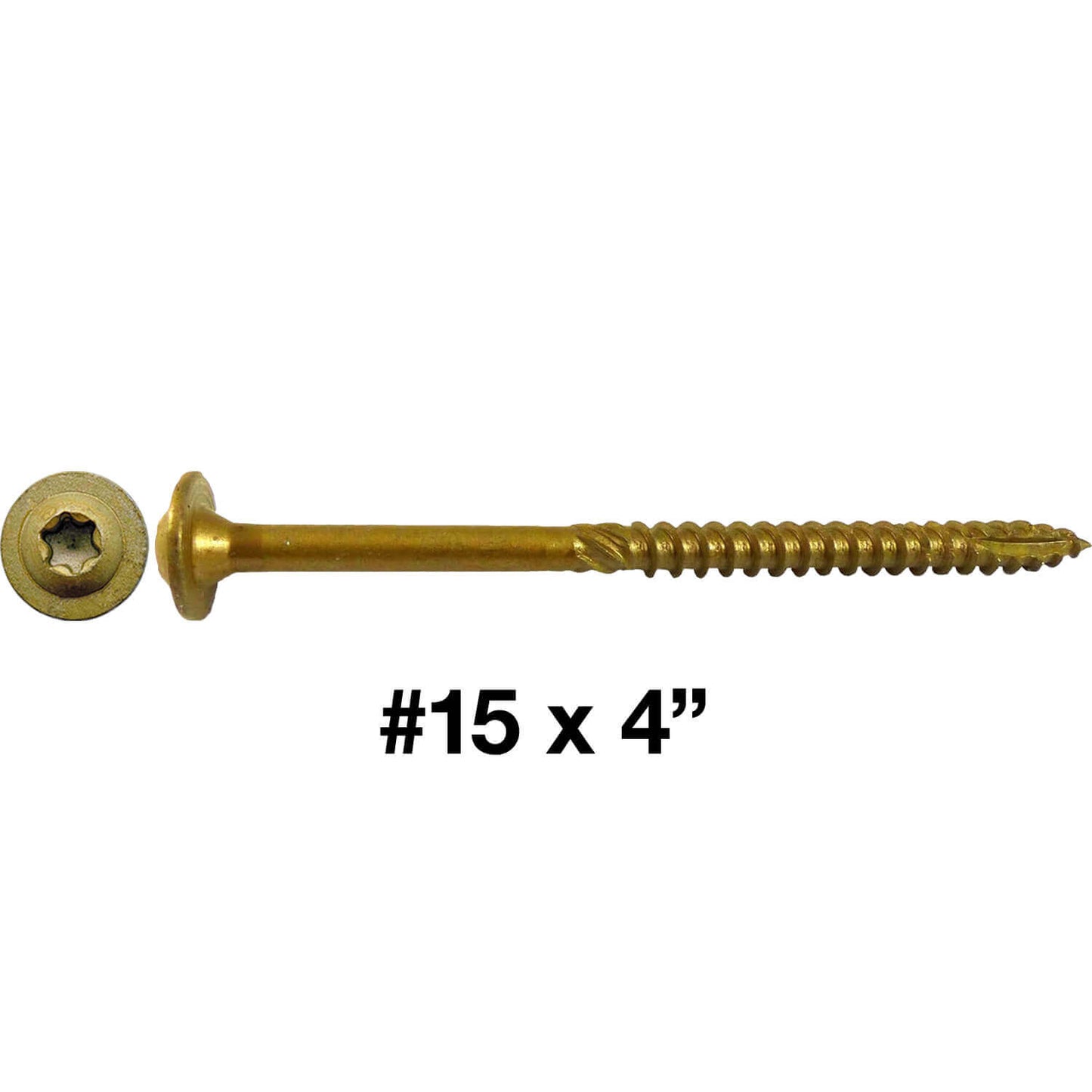 #15 Construction Lag Screw Exterior Coated Torx/Star Drive Heavy Duty Structural Lag Screw - Modified Truss Washer Head