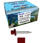 12 x 1-1/2" Stainless Steel Metal Roofing Screw - Hex Washer Head - Self starting/self tapping - EPDM washer. Colored head.