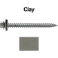 #12 x 2-1/2" RE-GRIP METAL ROOFING SCREWS - Hex Washer Head - Self starting/self tapping - EPDM washer. Colored head.