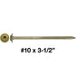 #10 Round Washer (Modified Truss) Head Screw Torx/Star Drive Head Wood Screw, Multipurpose Wood Screws for Construction, Cabinets and Furniture.