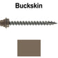 12 X 2-1/2" Metal Roofing Screws For OSB and Plywood - Galvanized Metal to Wood Type 17 Tip - 1/4" Hex Head - Assembled EPDM Washer