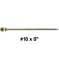#10 x 2" - 6" Bronze Exterior Coated Wood Screw Torx/Star Drive Head - Multipurpose Exterior Coated Torx/Star Drive Wood Screws