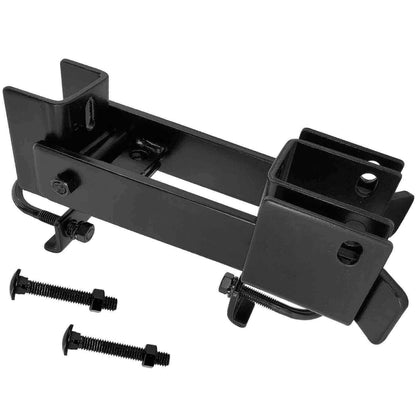 Black Chain Link Residential And Commercial Strong Arm Double Gate Latch - Latches Two Gates Together without the Need of a Drop Rod