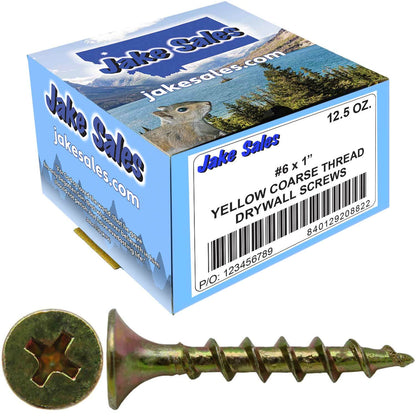 Yellow Zinc Coarse Thread Drywall, Gypsum board, Sheetrock, Plasterboard Screws. Use for all purpose wood screws