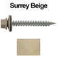 #9 x 1-1/2" Stainless Steel Metal Roofing Screws - Hex Washer Head - Self-Piercing (SP) tip metal to wood siding screws. EPDM washer. Colored head.