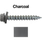 #14 x 1-1/2" Metal ROOFING SCREWS - Hex Washer Head - Self starting/self tapping - EPDM washer. Colored head.