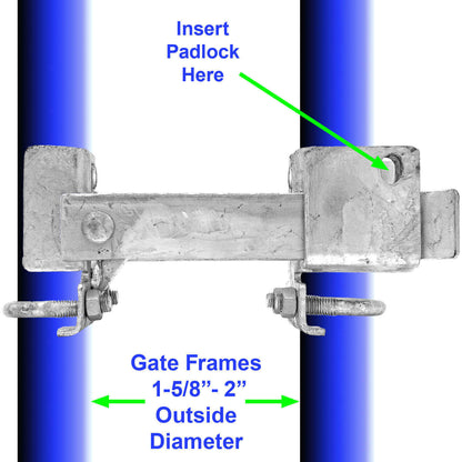 Strong Arm Double Gate Latch - GALVANIZED - Latches Two Gates Together without the Need of a Drop Rod
