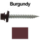 #9 x 1-1/2" Stainless Steel Metal Roofing Screws - Hex Washer Head - Self-Piercing (SP) tip metal to wood siding screws. EPDM washer. Colored head.