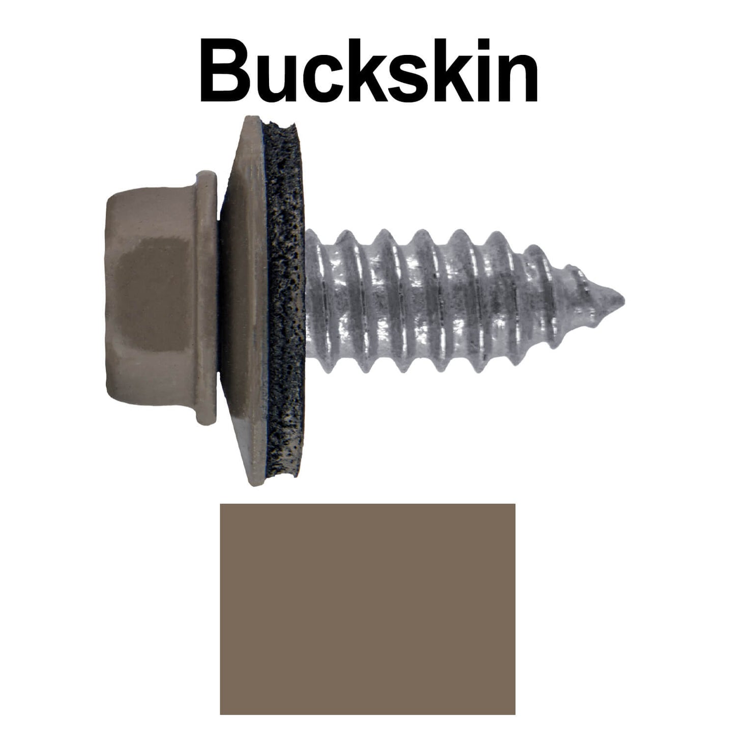 17 x 3/4" Metal Roofing Screws - Metal Panel to Metal Purlins and Recovery Screws - Hex Washer Head - EPDM washer.