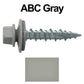 #10 x 1" Metal ROOFING SCREWS - Hex Washer Head - Self starting/self tapping - EPDM washer. Colored head.