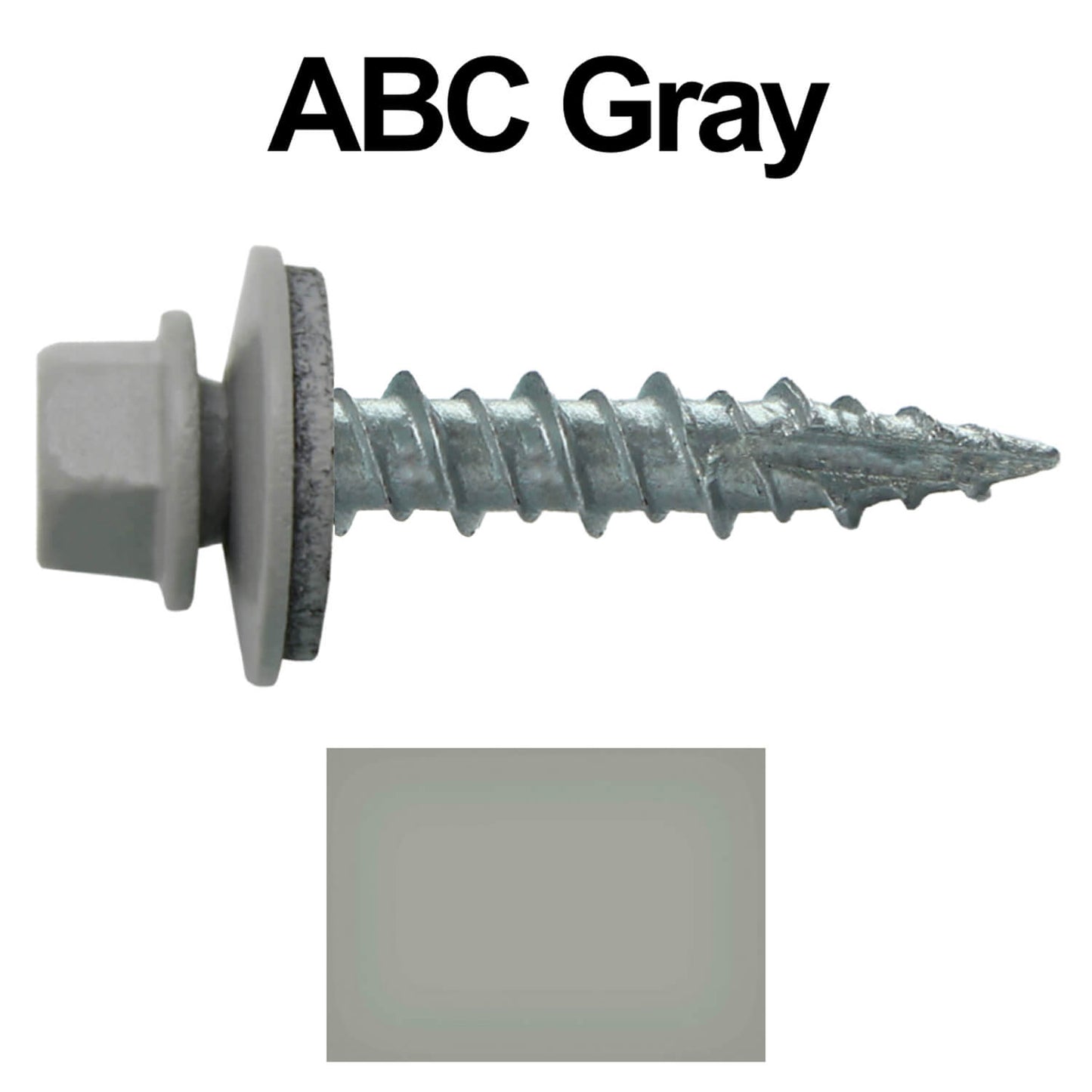 #10 x 1" Metal ROOFING SCREWS - Hex Washer Head - Self starting/self tapping - EPDM washer. Colored head.