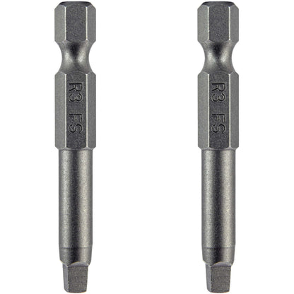 SQUARE BIT DRIVERS: 2 inch - #1, #2, #3  Robertson (R1/R2) - Quick-Change Shank