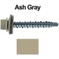 #10 x 1-1/2" Mini Driller Sheet Metal Roofing Screw - Hex Washer Head -  Self starting metal to wood siding screws. EPDM washer. Colored head.