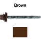 #12 X 3" Metal to Metal Type #3 Roofing Screws - Hex Washer Head - Self starting/self tapping - 5/8" EPDM washer. Colored head.