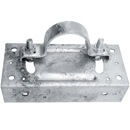 Metal Fence Post Bracket - Attach Wood Fence to Round Steel Posts