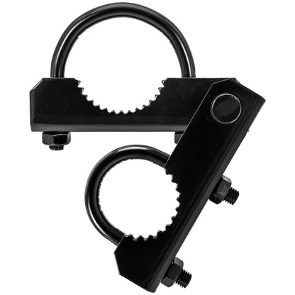 Black 180° Commercial Gate Hinge for Chain Link Fence - U-Bolts Included