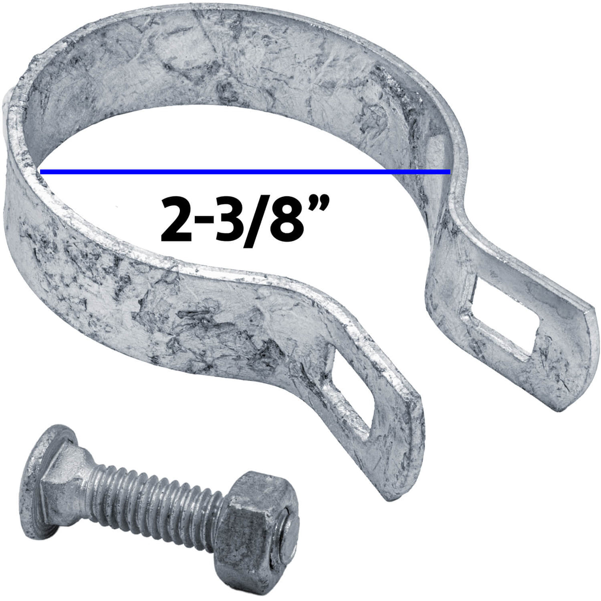 Galvanized Brace Band for Chain Link Fence - Rail End Bracket