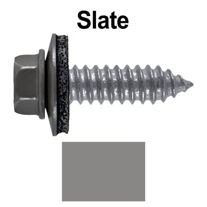 17 x 1"  Metal Roofing Screws - Metal Panel to Metal Purlins and Recovery Screws - Hex Washer Head - EPDM washer.