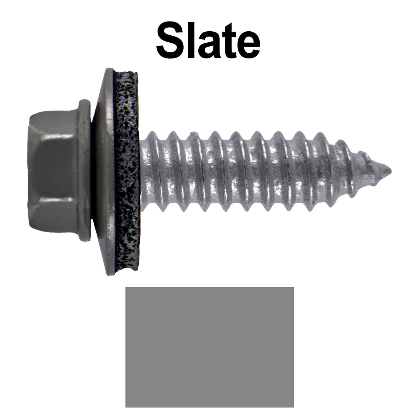 17 x 1"  Metal Roofing Screws - Metal Panel to Metal Purlins and Recovery Screws - Hex Washer Head - EPDM washer.