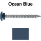 10 x 2" LOW PROFILE Star Head Roofing Screws - HI-LO Thread - Metal To Wood - T25 Torx Drive Head - EPDM washer.
