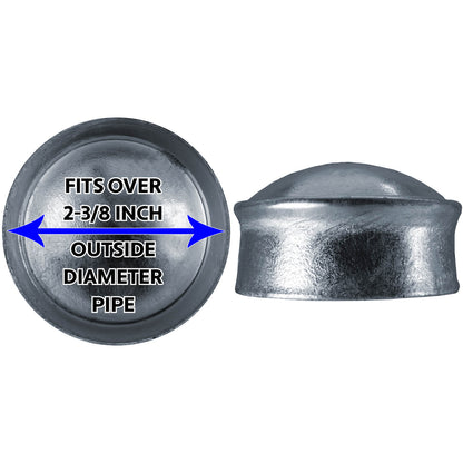Galvanized Pressed Steel Chain Link Fence Post Caps
