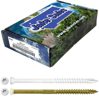 #9 Bronze Star WHITE TRIM HEAD Wood Screw Torx/Star Drive Head- Multipurpose Exterior Coated Torx/Star Drive Wood Screws