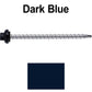10 X 3" Zinc Aluminum Cap MINI-DRILLER Roofing Screws HI-LO THREAD Zinc Plated Carbon Steel Shank - EPDM Washer - Colored head