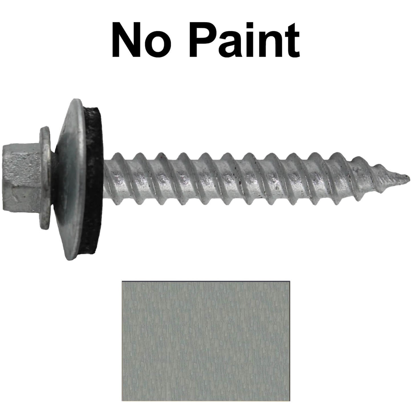 #12 x 1-1/2"  RE-GRIP METAL ROOFING SCREWS - Hex Washer Head - Self starting/self tapping - EPDM washer. Colored head.
