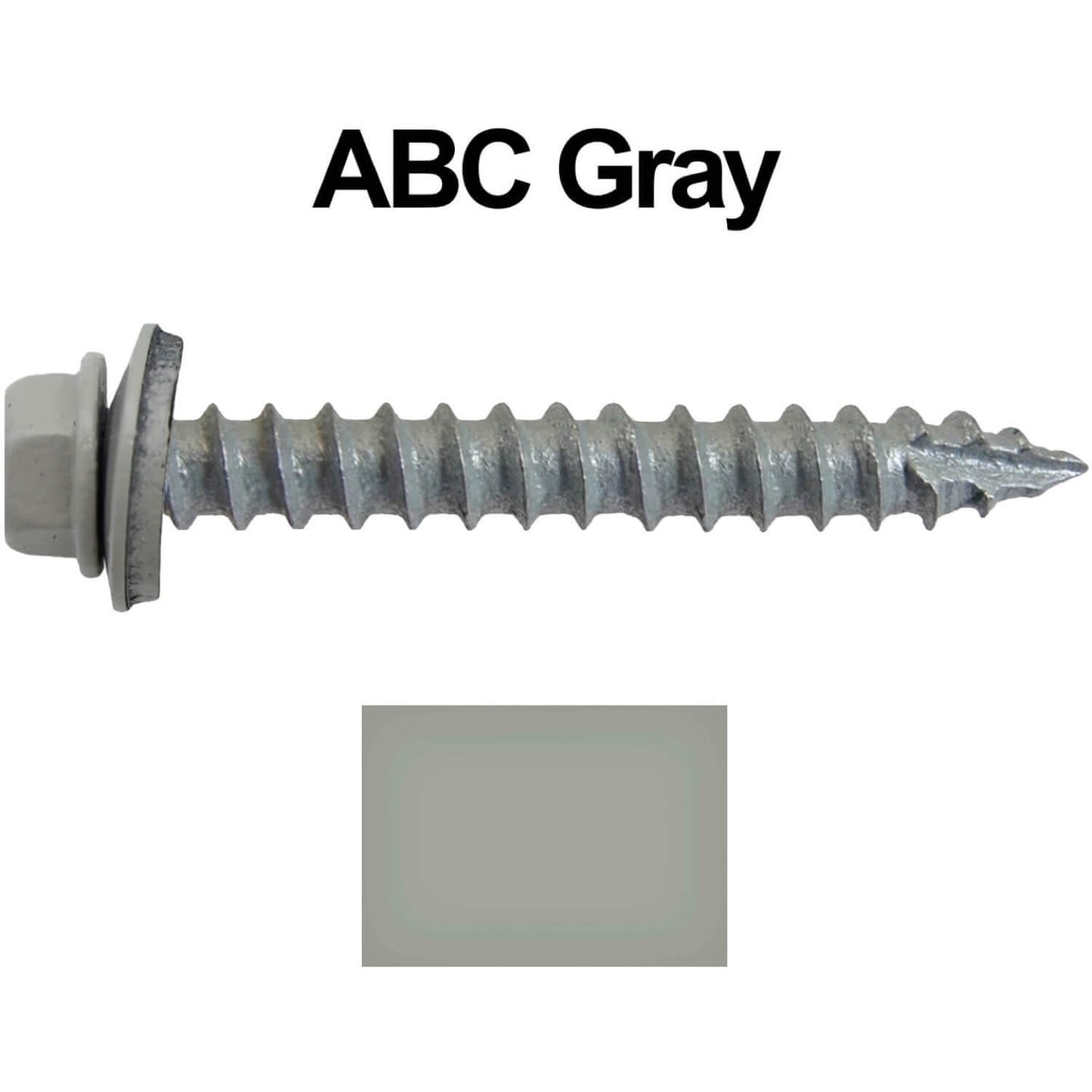 #14 x 2" Metal ROOFING SCREWS - Hex Washer Head - Self starting/self tapping - EPDM washer. Colored head.