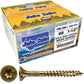 #8 Yellow Zinc Coated General Purpose Wood Screws. Torx/Star Drive Head - Multipurpose Torx/Star Drive Wood Screws