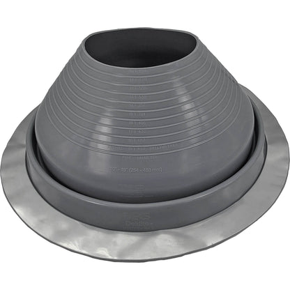 Dektite GRAY Round HIGH TEMPERATURE Silicone Flexible Pipe Flashing Dektite: Metal Roof Jack Pipe Boot - Metal Roofing Pipe Flashing