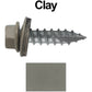 #14 x 1"  Metal ROOFING SCREWS - Hex Washer Head - Self starting/self tapping - EPDM washer. Colored head.