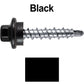 #10 x 1" Stainless Steel Mini Driller Sheet Metal Roofing Screw - Hex Washer Cap - Self starting metal to wood siding screws - EPDM washer. Colored Head.