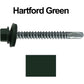 #12 x 2-1/2" Metal to Metal Type #3 Metal Roofing Screws - Hex Head Drill Point - 9/16" EPDM Washer. Colored head.