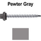 10 X 2” Zinc Aluminum Cap MINI-DRILLER Roofing Screws HI-LO THREAD Zinc Plated Carbon Steel Shank - EPDM Washer - Colored head