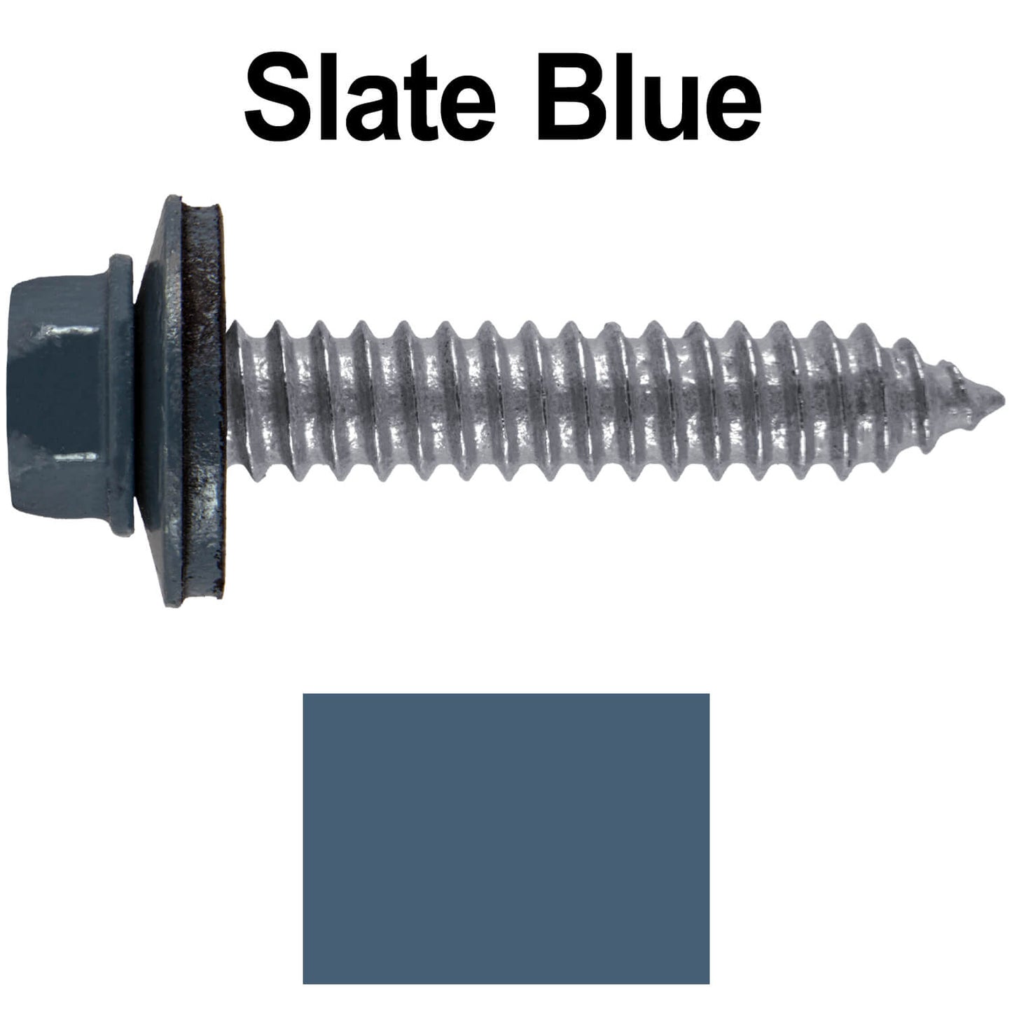 17 x 1-1/2 Metal Roofing Screws - Metal Panel to Metal Purlins and Recovery Screws - Hex Washer Head - EPDM washer.