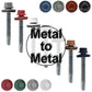 #12 x 2" Metal to Metal Type #3 Metal Roofing Screws - Hex Head Drill Point - 9/16" EPDM Washer.