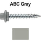 10 x 1-1/2" - STAINLESS HEX / ZINC Sheet Metal Roof Screw. Self starting metal to wood siding screws. EPDM washer. Colored head.