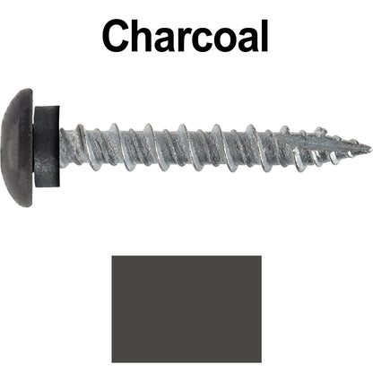10 x 1-1/2” LOW PROFILE Star Head Roofing Screws - HI-LO Thread - Metal To Wood - T25 Torx Drive Head - EPDM washer