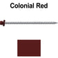 #10 x 4" Metal ROOFING SCREWS - Hex Washer Head - Self starting/self tapping - EPDM washer. Colored head.