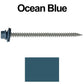 #9 x 3" Stainless Steel Metal Roofing Screws - Hex Washer Head - Self starting/self tapping - EPDM washer. Colored head.
