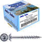 #7 Coarse Thread Pocket Hole Torx/Star Head Screws - Torx/Star Drive Pocket Hole Screws for Cabinetry & Furniture. - T-20 Torx Screw Head