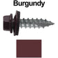 #14 x 1"  Metal ROOFING SCREWS - Hex Washer Head - Self starting/self tapping - EPDM washer. Colored head.