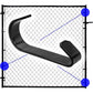 1-3/8" BLACK GATE CLIP - PRESSED STEEL - POWDER COATED