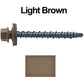 10 x 2" - Mini Driller Sheet Metal Roofing Screw - Hex Washer Head -  Self starting metal to wood siding screws. EPDM washer. Colored head.